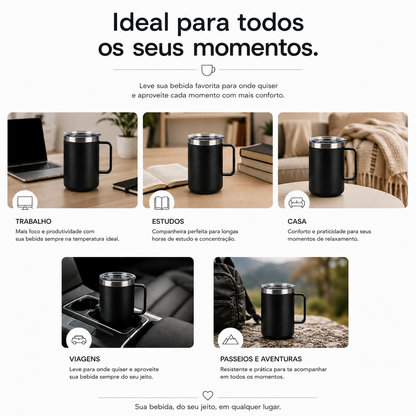Caneca Térmica Essential — Temperatura Ideal em Cada Gole