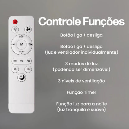 Ventilador Luminária SmartLight com Controle remoto