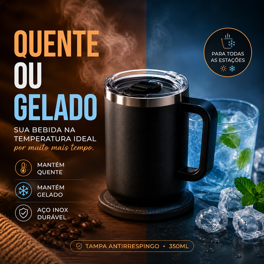 Caneca Térmica Essential — Temperatura Ideal em Cada Gole
